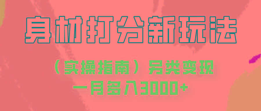 身材颜值打分新玩法(实操指南)另类变现一月多入3000+-天韵资源网
