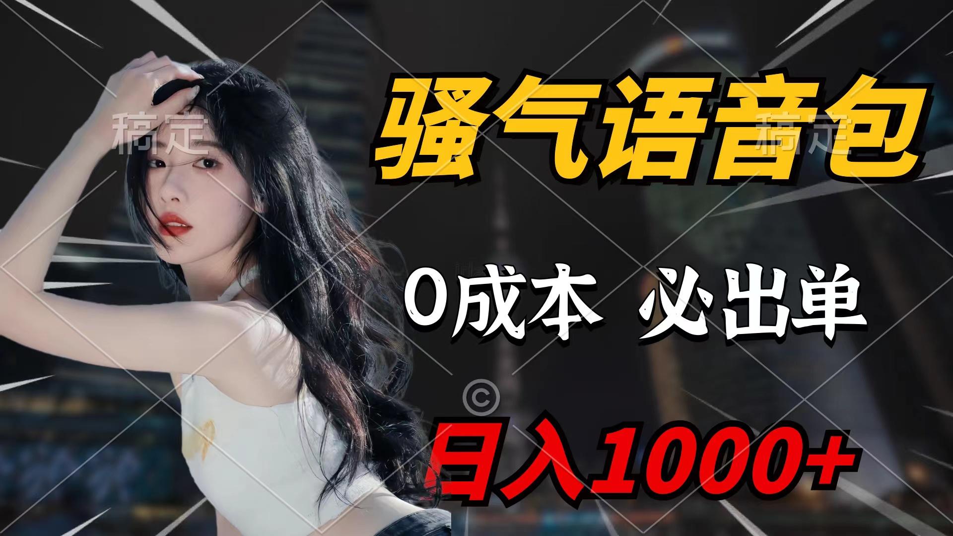 (9517期)骚气语音包，0成本一天1000+闭着眼也能出单-天韵资源网