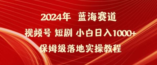 2024年视频号短剧新玩法小白日入1000+保姆级落地实操教程【揭秘】-天韵资源网