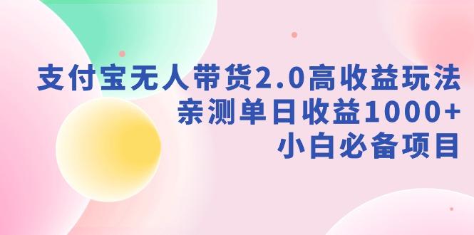 支付宝无人带货2.0高收益玩法，亲测单日收益1000+，小白必备项目-天韵资源网
