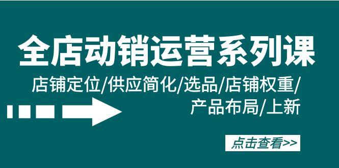 (9845期)全店·动销运营系列课：店铺定位/供应简化/选品/店铺权重/产品布局/上新-天韵资源网