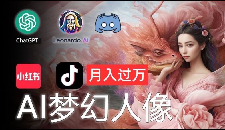 AI摄影梦幻人像：零基础也能月入过万的秘密【揭秘】-天韵资源网