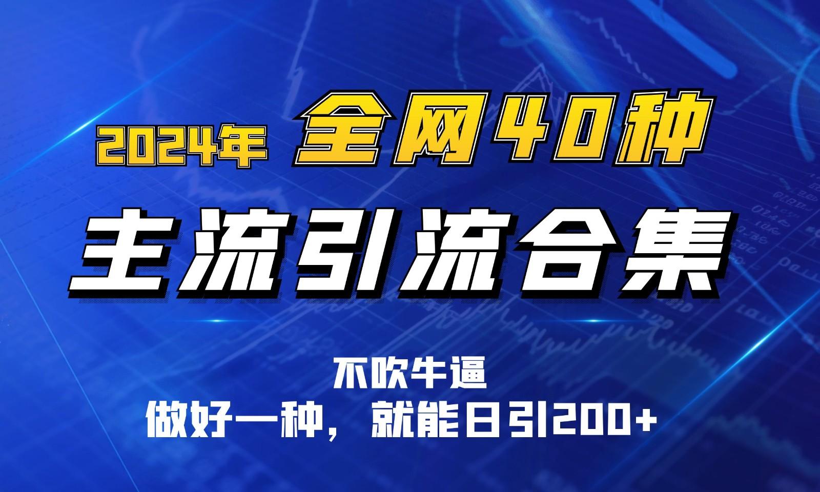 2024年全网40种暴力引流合计，做好一样就能日引100+-天韵资源网