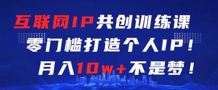 互联网IP共创训练课，零门槛零基础打造个人IP，月入10w+不是梦【揭秘】-天韵资源网