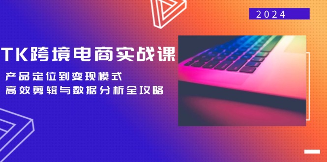 TK跨境电商实战课：产品定位到变现模式，高效剪辑与数据分析全攻略-天韵资源网
