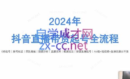 六六老师·2024年抖音直播带货起号全攻略-天韵资源网
