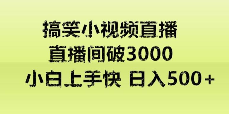 快手直播搞笑小视频解说，适合批量矩阵，日入300-500+-天韵资源网