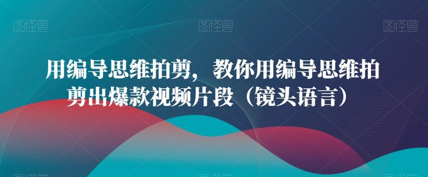 用编导思维拍剪，教你用编导思维拍剪出爆款视频片段(镜头语言)-天韵资源网