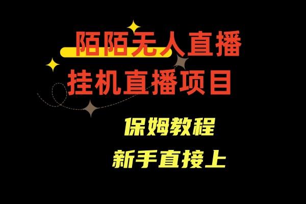 收费1980的，陌陌无人直播，通道人数少，新手容易上手-天韵资源网