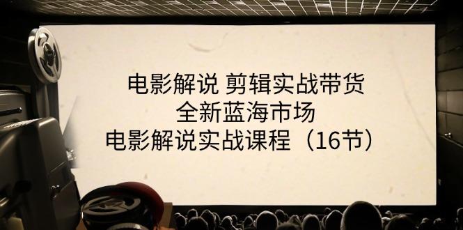 电影解说 剪辑实战带货全新蓝海市场，电影解说实战课程(16节-天韵资源网