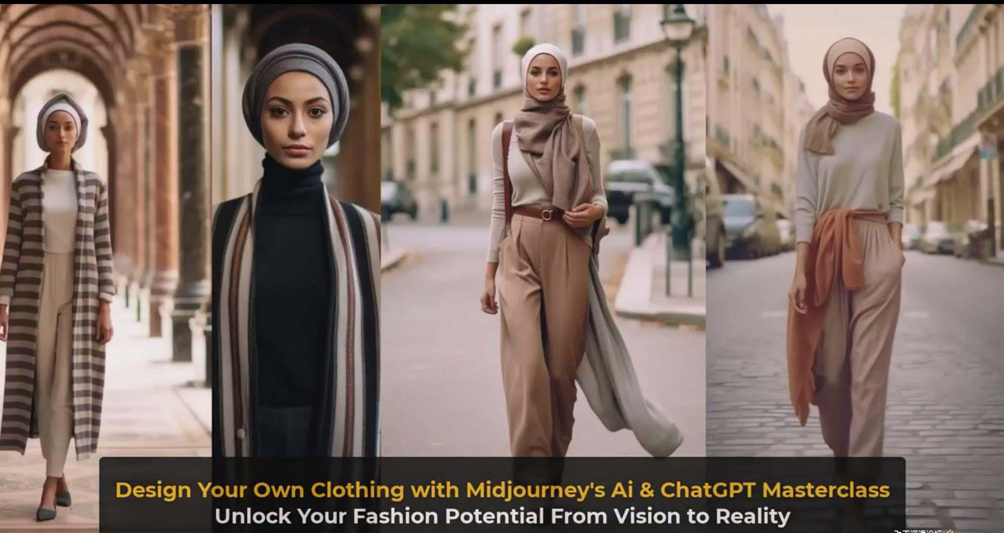 图片[10]-利用 Midjourneys Ai 人工智能设计自己的服装AI大师班-10节课-中英字幕-天韵资源网