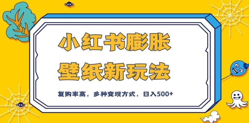 小红书膨胀壁纸新玩法，前端引流前端变现，后端私域多种组合变现方式，入500+【揭秘】-天韵资源网