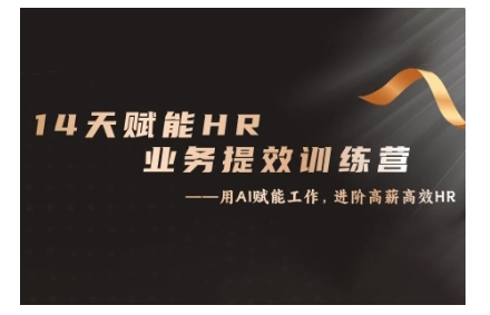 14天ChatGPT赋能HR业务提效训练营，从小白到应用高手-天韵资源网