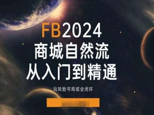 2024Faceboo商城自然流(从入门到精通)，玩转脸书商城全闭环-天韵资源网