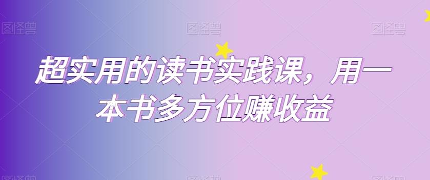 超实用的读书实践课，用一本书多方位赚收益-天韵资源网