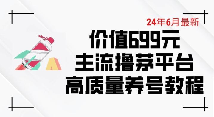6月最新价值699的主流撸茅台平台精品养号下车攻略【揭秘】-天韵资源网