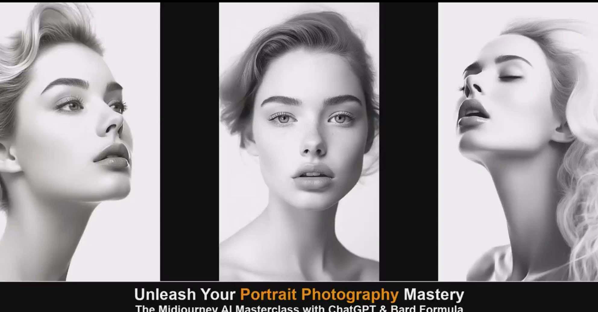 图片[1]-(9312期)Midjourney v5 ChatGPT 和 Bard AI人工智能人像摄影大师班-15节-中英字幕-天韵资源网