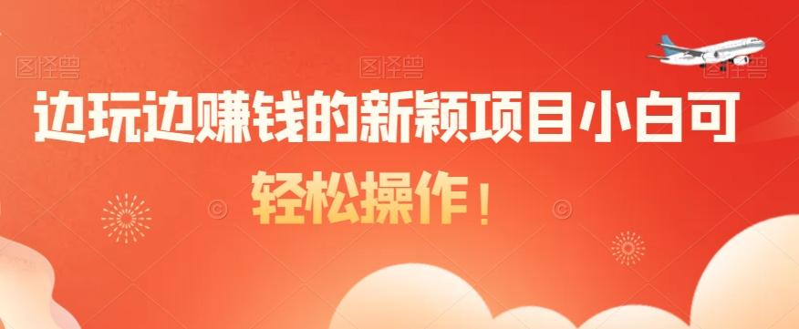 边玩边赚钱的新颖项目小白可轻松操作！-天韵资源网