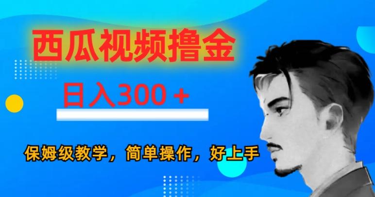 西瓜视频撸金日入300，保姆级教学，简单操作，好上手-天韵资源网