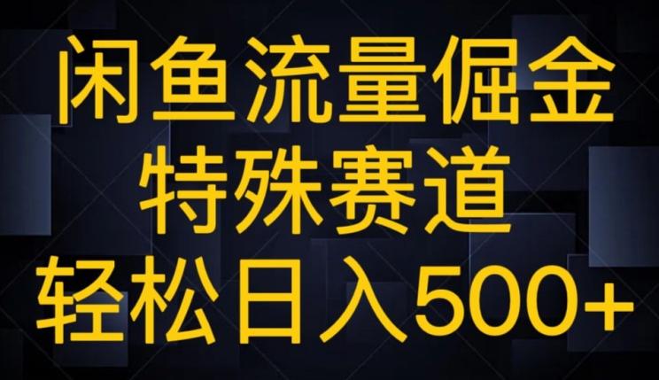 闲鱼流量倔金，特殊赛道，轻松日入500+-天韵资源网