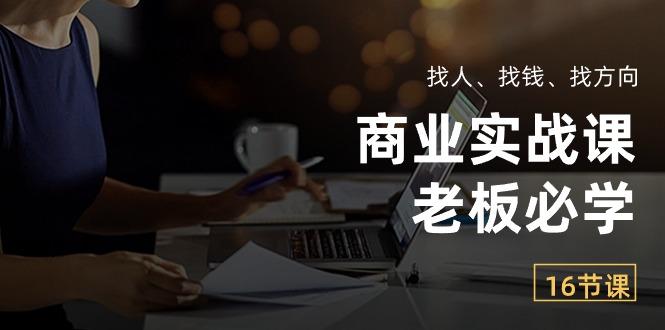 商业实战课【老板必学】：找人、找钱、找方向(16节课-天韵资源网
