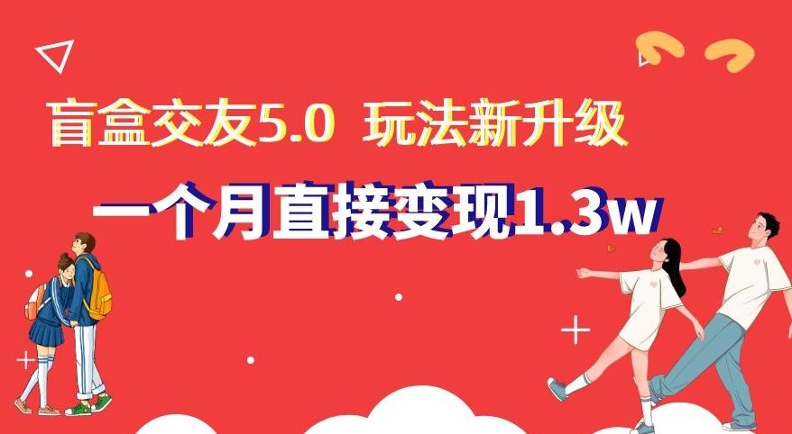 盲盒交友5.0，玩法全新升级，一个月直接变现1.3W，新手小白轻松上手【揭秘】-天韵资源网