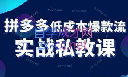 卡卡老师·拼多多低成本爆款流实战私教课-天韵资源网